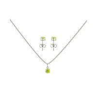 August Birthstone Necklace and Earring Set