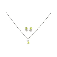 August Birthstone Necklace and Earring Set