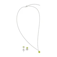 August Birthstone Necklace and Earring Set
