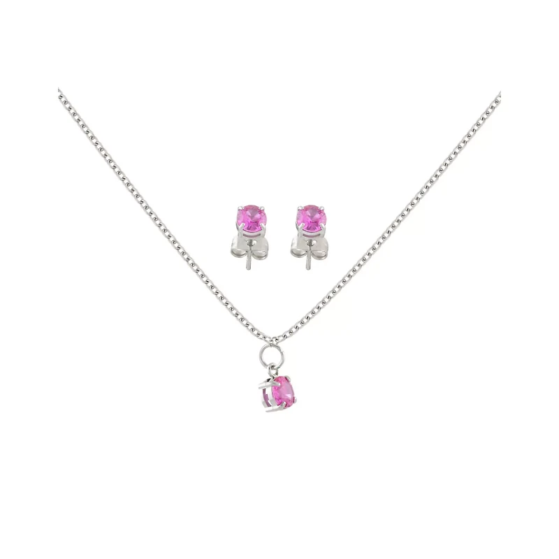 October Birthstone Necklace and Earring Set