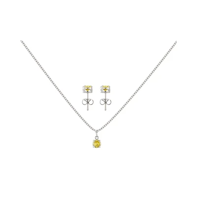 November Birthstone Necklace and Earring Set