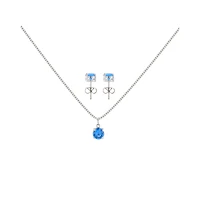 December Birthstone Necklace and Earring Set