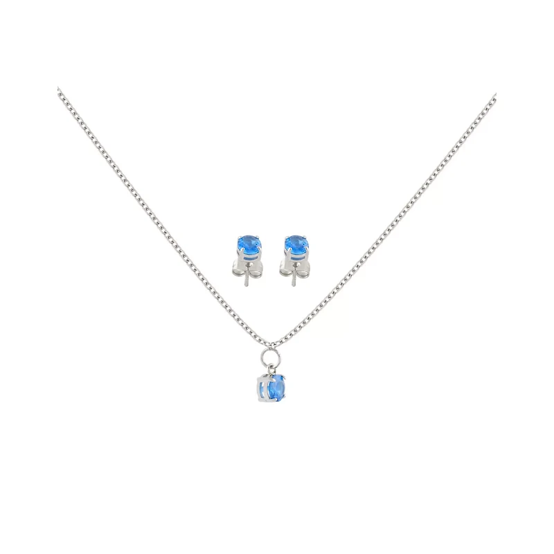 December Birthstone Necklace and Earring Set