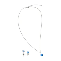 December Birthstone Necklace and Earring Set