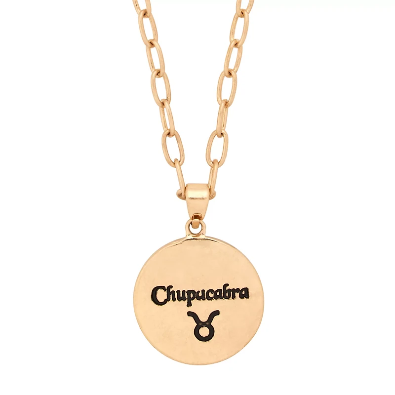 Chupacabra Taurus Zodiac Pendant Necklace