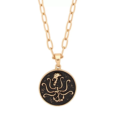 Kraken Pisces Zodiac Pendant Necklace