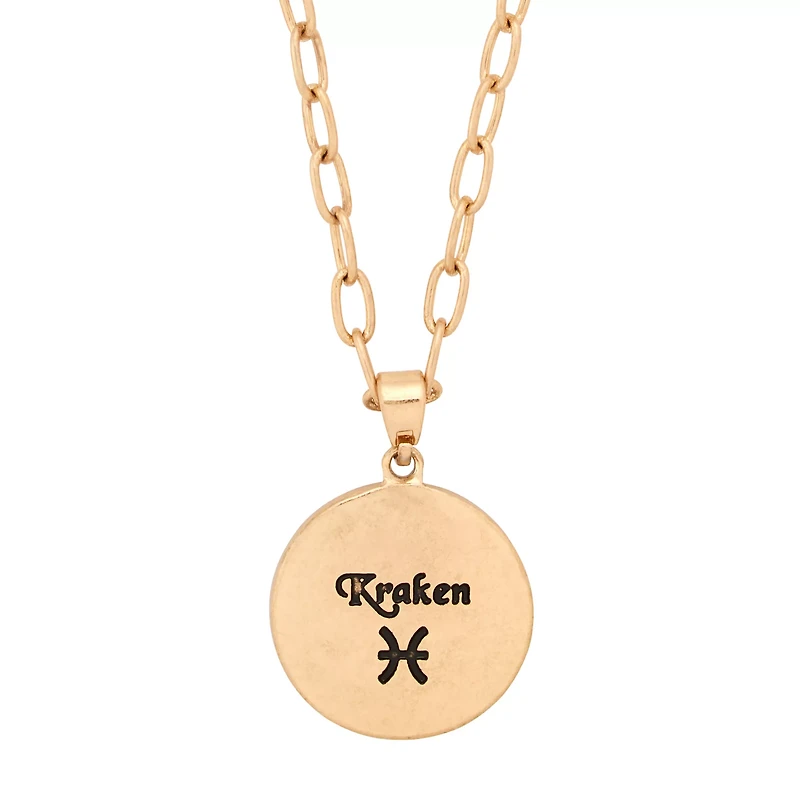 Kraken Pisces Zodiac Pendant Necklace