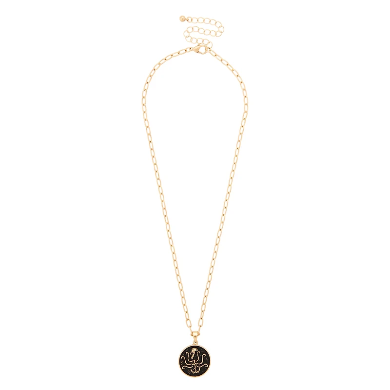 Kraken Pisces Zodiac Pendant Necklace