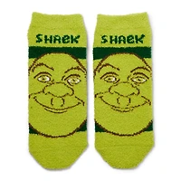 Fuzzy Shrek No Show Socks - 3 Pair