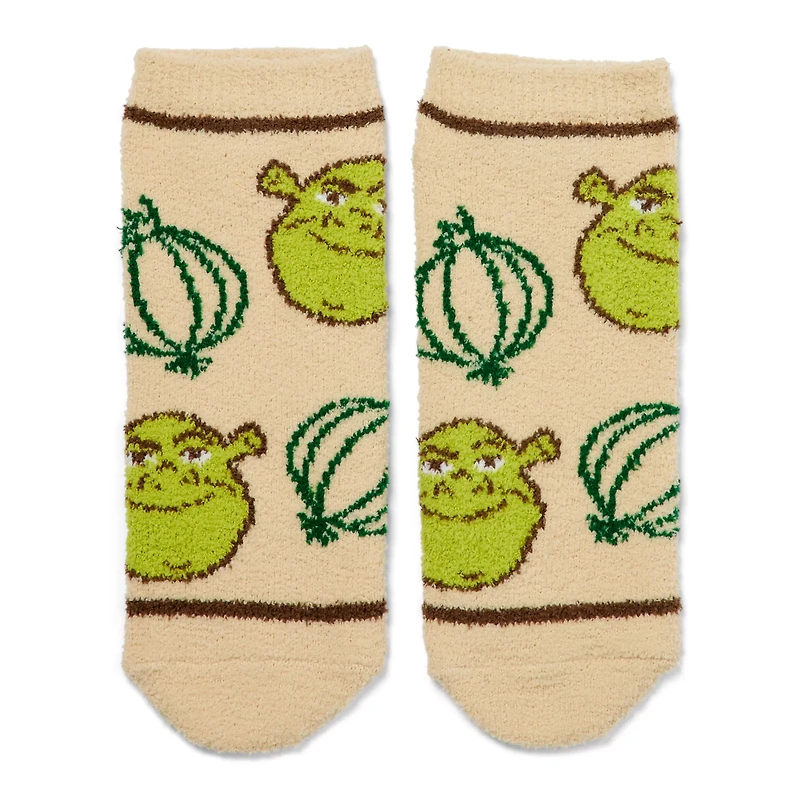 Fuzzy Shrek No Show Socks - 3 Pair