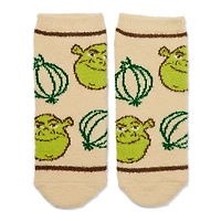 Fuzzy Shrek No Show Socks - 3 Pair