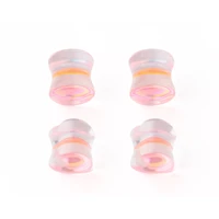 Multi-Pack Pink Oil Slick Heart Plugs - 2 Pair