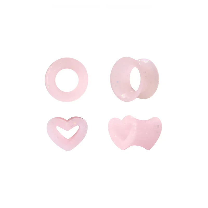 Multi-Pack Pink Round and Heart Tunnels - 2 Pair
