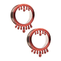 Red Drippy Screw Tunnel Plugs