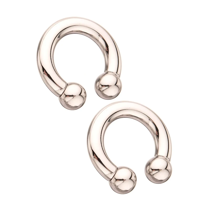 Silver-Plated Horseshoe Rings