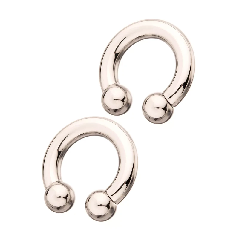 Silver-Plated Horseshoe Rings
