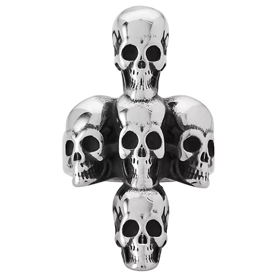 Skull Head Cross Ring