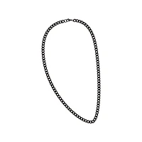 Thick Black Cuban Curb Chain Necklace