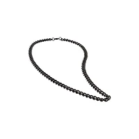 Thick Black Cuban Curb Chain Necklace