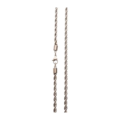 Silver Rope Chain Necklace
