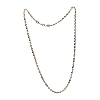 Silver Rope Chain Necklace