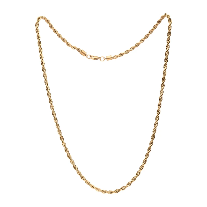 Gold Rope Chain Necklace