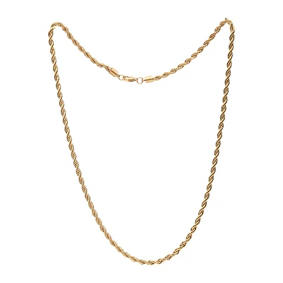 Gold Rope Chain Necklace