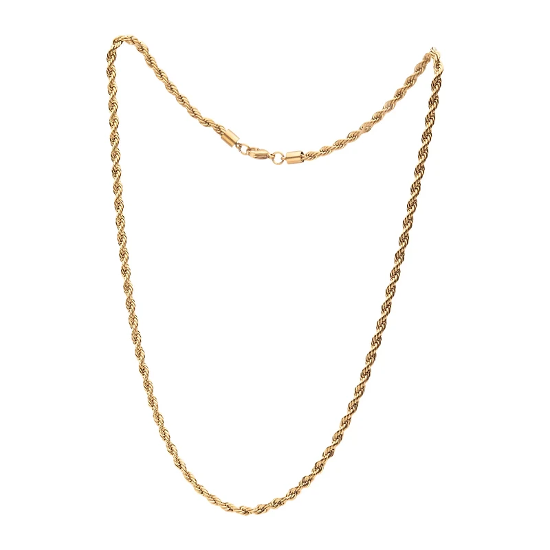 Gold Rope Chain Necklace