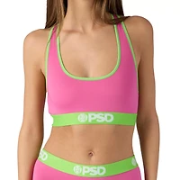 PSD Pink and Green Sports Bra