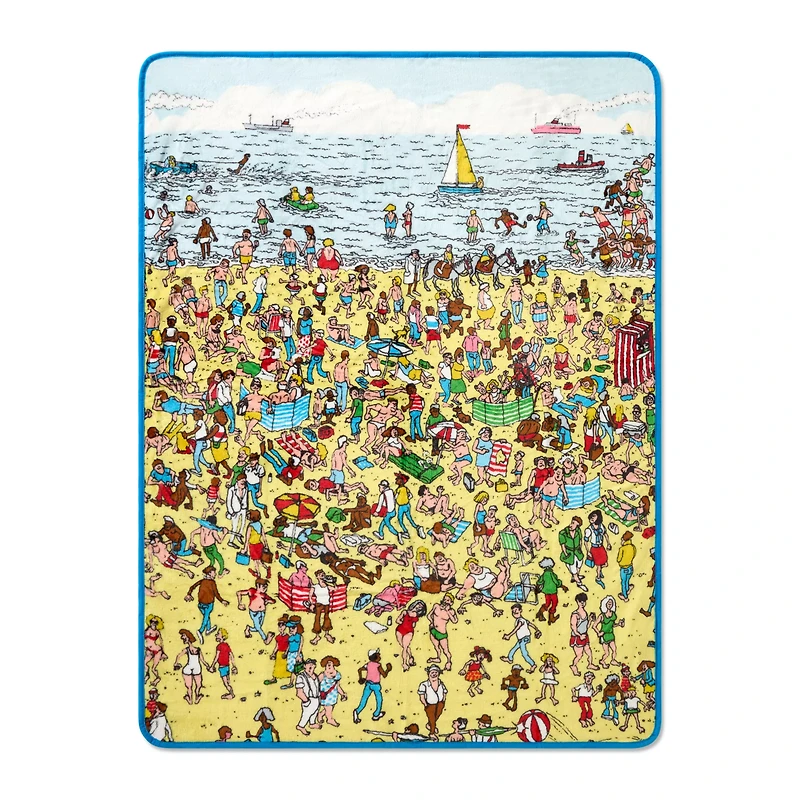 Where's Waldo? Beach Fleece Blanket