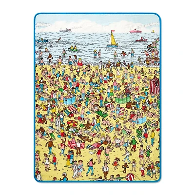 Where's Waldo? Beach Fleece Blanket