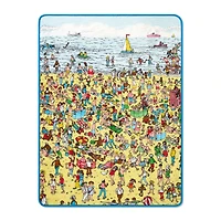 Where's Waldo? Beach Fleece Blanket