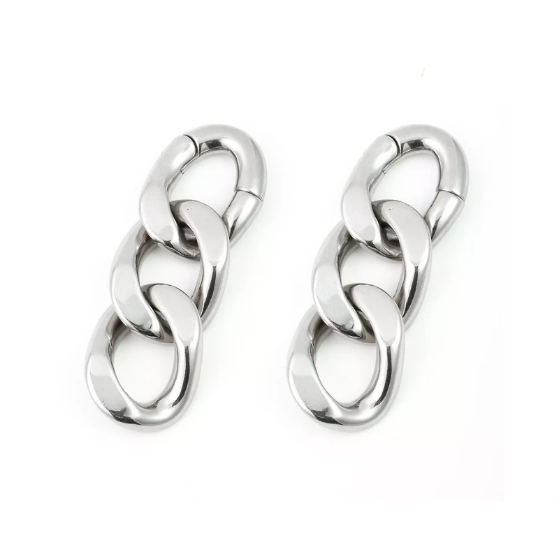 Chain Link Dangle Earrings - 4 Gauge