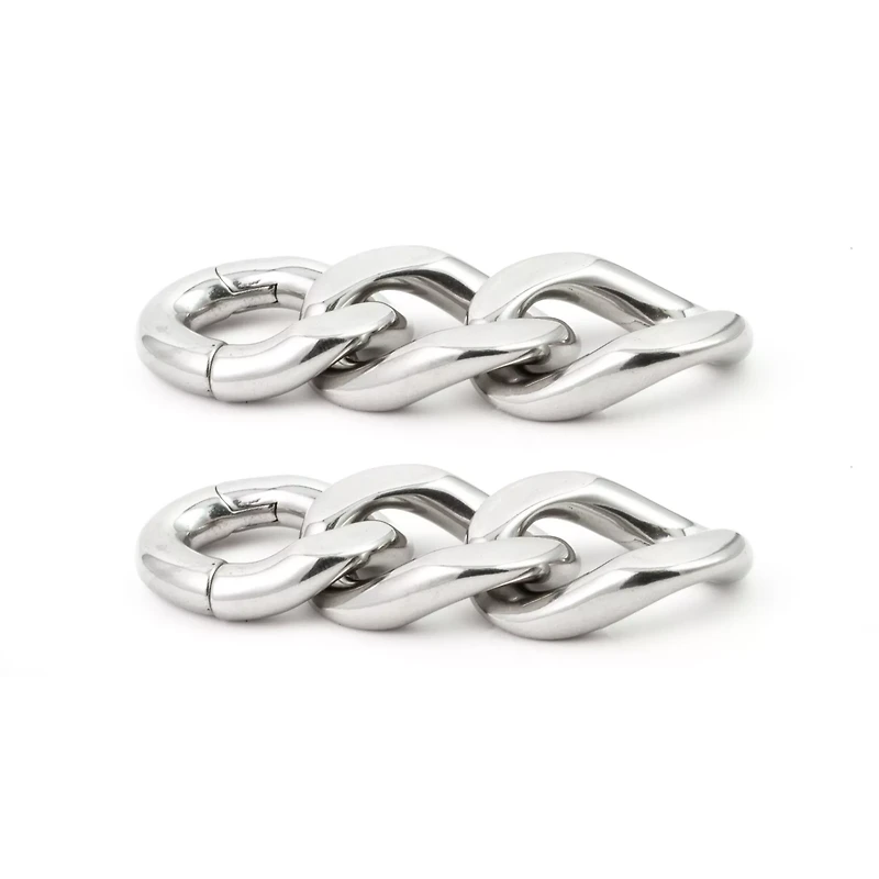 Chain Link Dangle Earrings - 4 Gauge