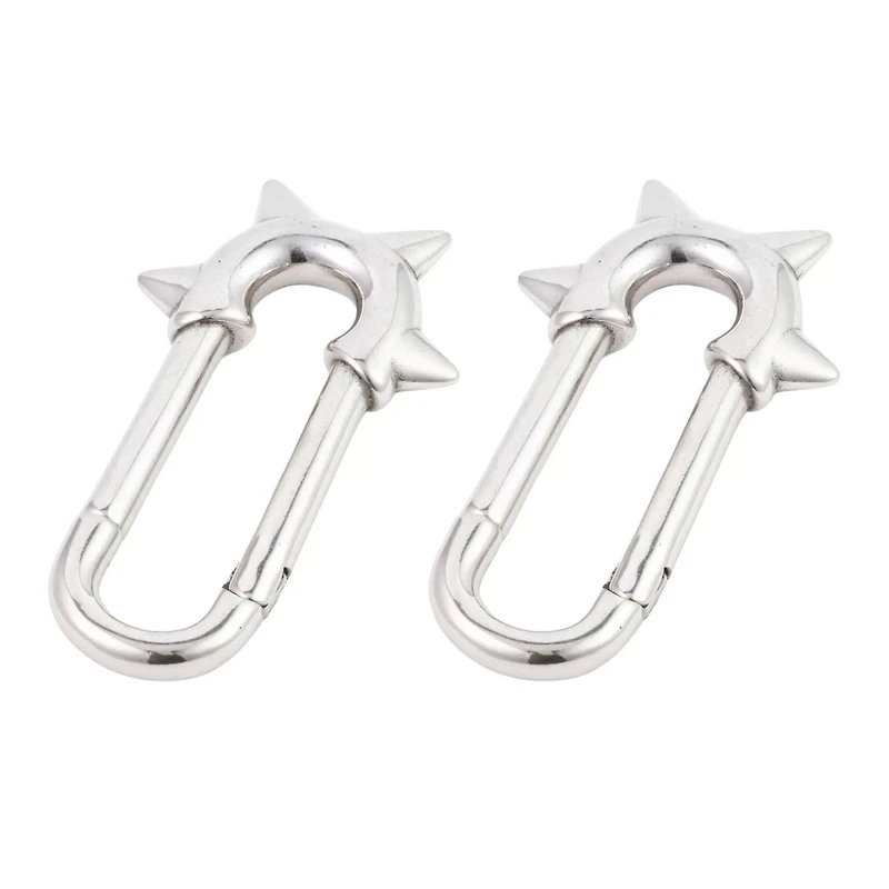 Spiked Safety Pin Earrings - 4 Gauge