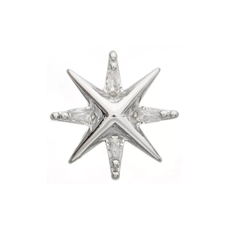 Silver Star Cartilage Stud - 18 Gauge