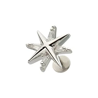Silver Star Cartilage Stud - 18 Gauge