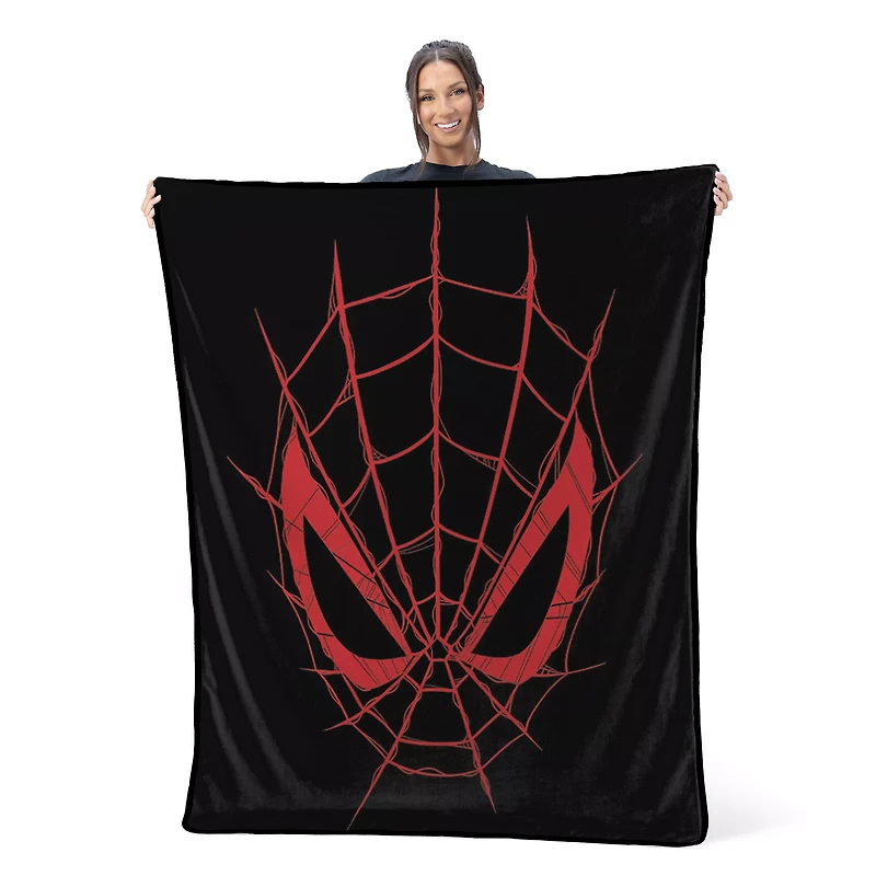 Spider-Man Web Head Fleece Blanket