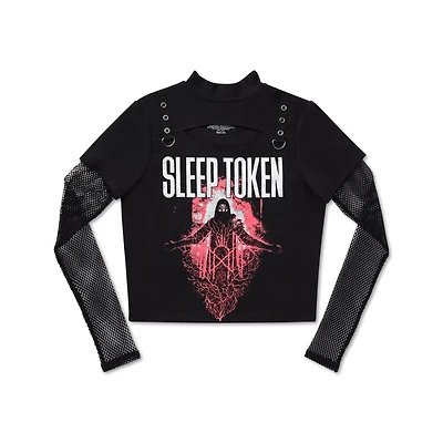 Sleep Token Fishnet Sleeve Shirt