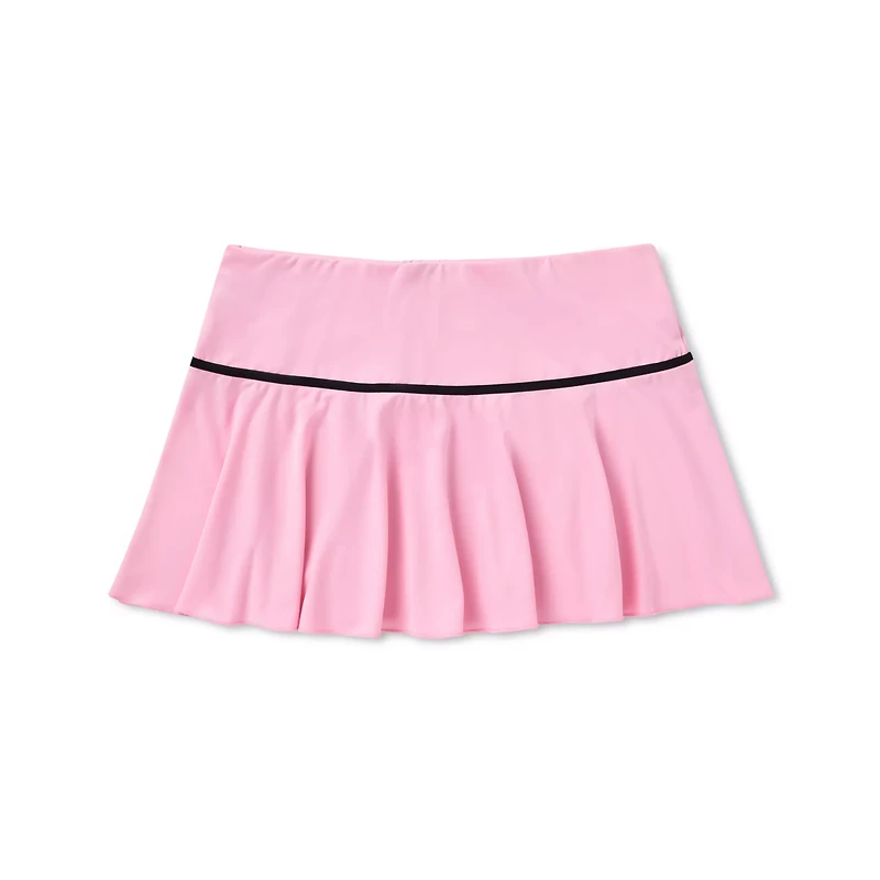 Pink and Black Bow Mini Skirt