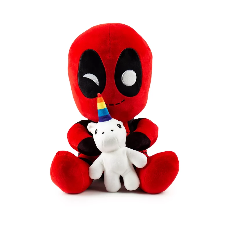 Deadpool Riding a Unicorn HugMe Shake Action Plush