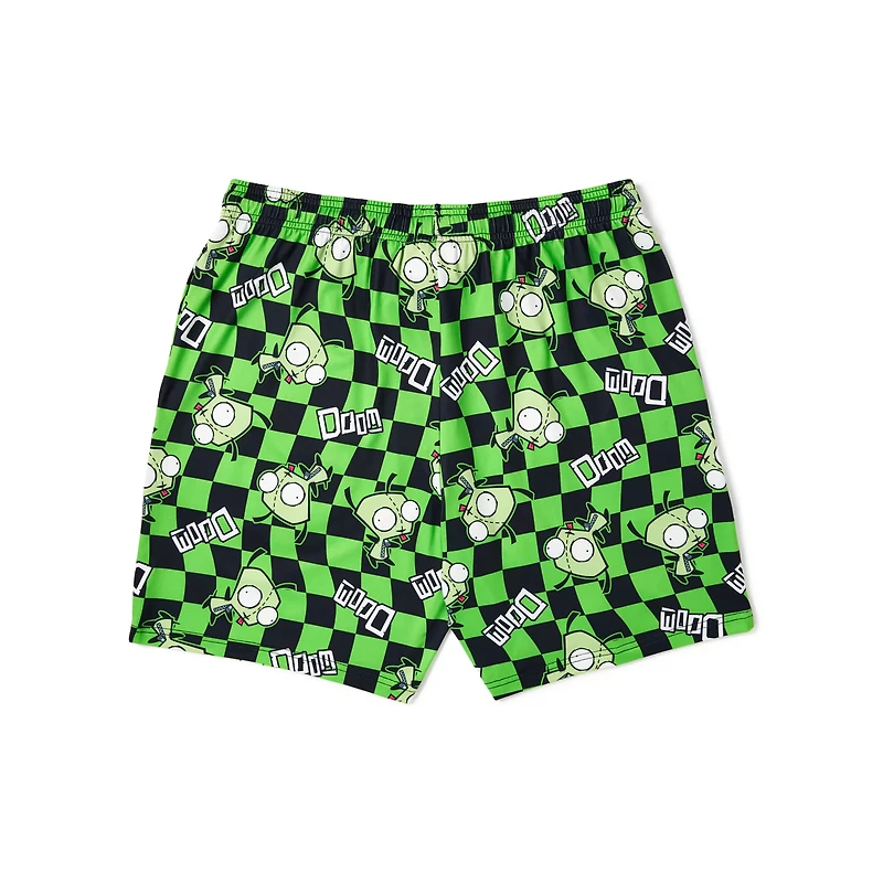 GIR Checkered Lounge Shorts - Invader Zim