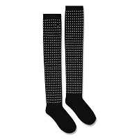 Black Rhinestone Over the Knee Socks