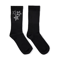 Rhinestone Star Crew Socks