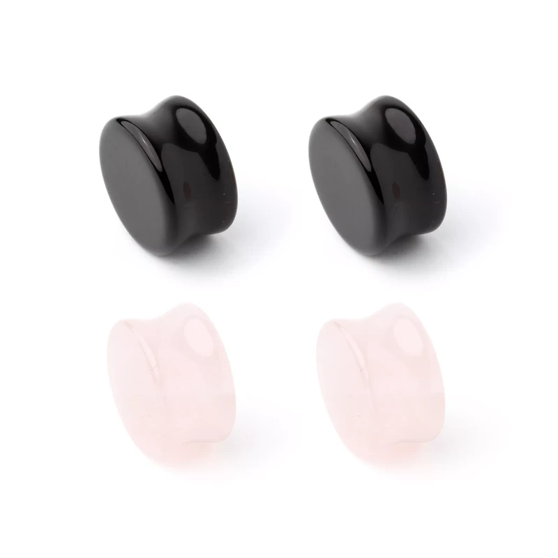 Multi-Pack Obsidian Effect Stone Plugs - 2 Pair