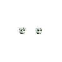 Silvertone Moon Thick Huggie Hoop Earrings