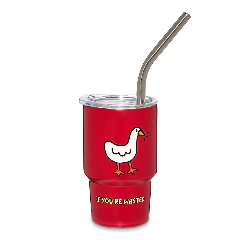 Honk If You're Wasted Mini Tumbler with Straw - 3 oz.
