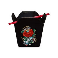 Ed Hardy Love Kills Slowly Take Out Bowl with Chopsticks - 16 oz.