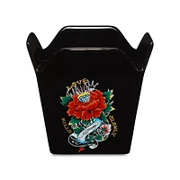 Ed Hardy Love Kills Slowly Take Out Bowl with Chopsticks - 16 oz.