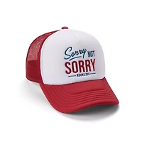 Sorry Not Sorry Trucker Hat - Young & Reckless